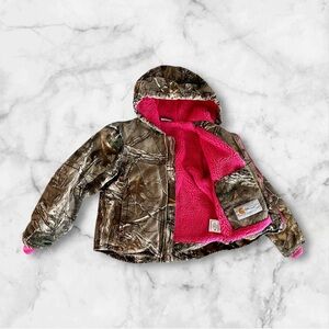 Carhartt Girls Realtree Camo Fleece Jacket Size S (7-8)